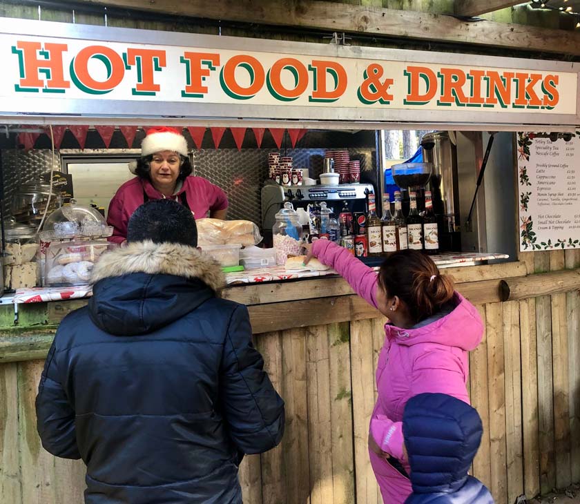 Cabin serving food